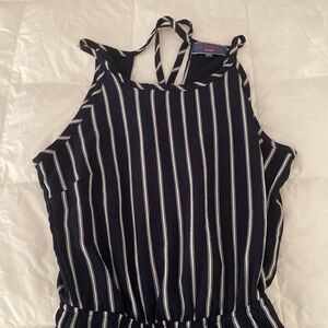 Tieback Striped Jumpsuit